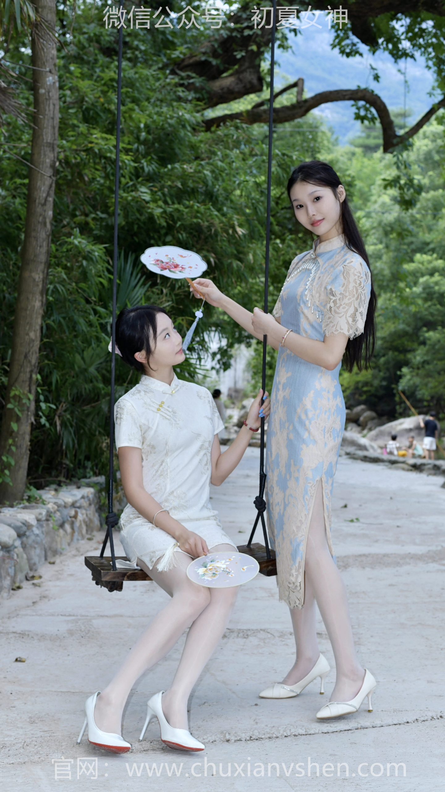 991/双双、青子~【身姿窈窕】林间旗袍美人，以草木为幕，流水声作伴奏。